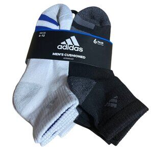 Adidas Mens Cushioned AEROREADY Socks 6-Pack Size 6-12